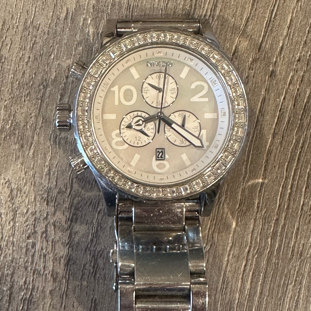 Nixon Silver Chronograph Men's Watch